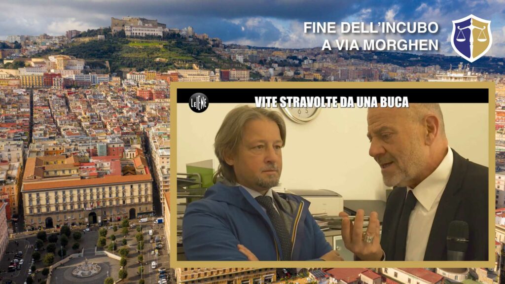 Spina e Nobili Avvocati - buca via Morghen Napoli - Intervista "Le Iene"